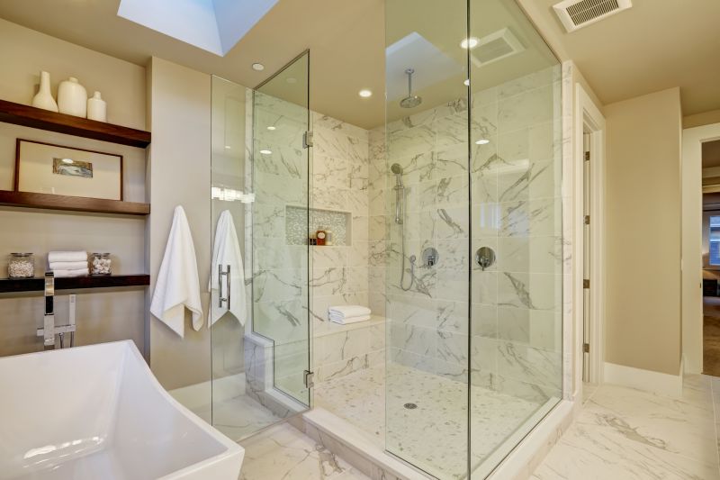 Elegant Shower with Tile Accents